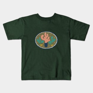 Cameo design with home plants in pots Kids T-Shirt